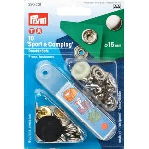 Prym Nähfrei-Druckknöpfe, Größe: 15 mm Ø, Inhalt: 10 Stück