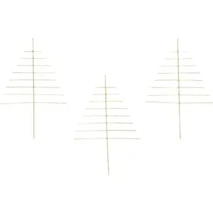 Bäume, 3 Stück, gold