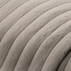 Fellimitat mit Rippen, grau, 3,5 cm breite Rippe
