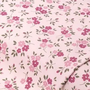 Regenjackenstoff ?Blümchen?, rosa-color