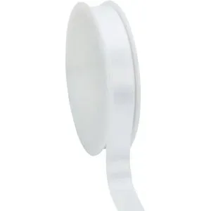 Satinband, weiß, 15 mm, 50 m