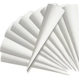 Schultüten-Rohlinge, weiß-grau, 70 cm, 10 Stück