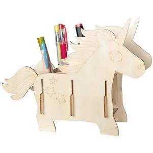 Holzbausatz Stiftehalter Einhorn, 25 x 19 cm