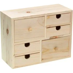 Schränkchen aus Holz, 22 x 9,5 x 17 cm