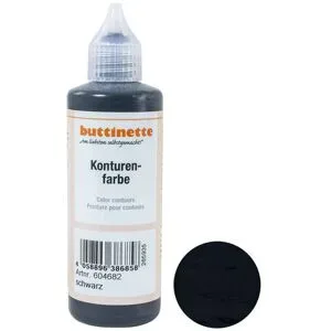 buttinette Konturenfarbe, schwarz, 80 ml