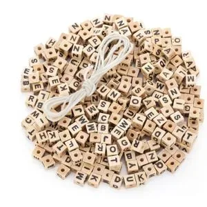 Buchstabenwürfel aus Holz, 8 mm, 300 Stück