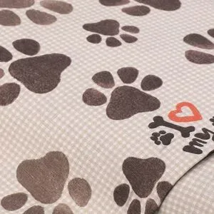 Dekostoff Pfoten/Hund 