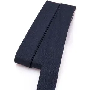 buttinette Baumwoll-Schrägband, nachtblau, Breite: 2 cm, Länge: 5 m