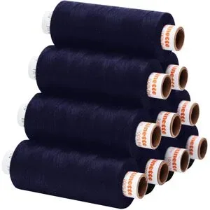 buttinette Universal-Nähgarn, Stärke: 100, 10er-Pack, marine
