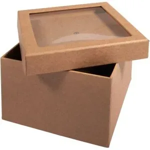 Pappmaché-Box mit Schütteldeckel, 12,5 x 12,5 x 9 cm
