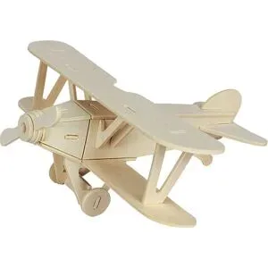 Holzbausatz Doppeldecker, 21 x 9 cm