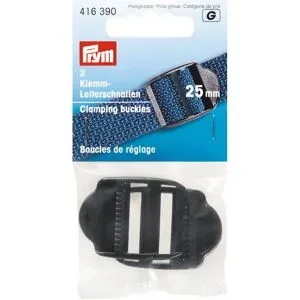 Prym Klemm-Leiterschnallen für 25 mm Bänder, schwarz, 2 Stück