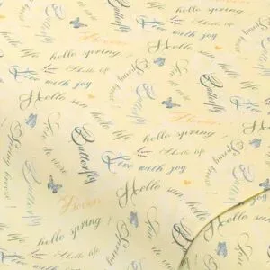 Baumwollstoff Schrift 