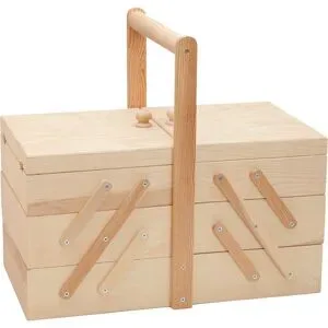Nähkästchen aus Holz, 40 x 22 x 22 cm