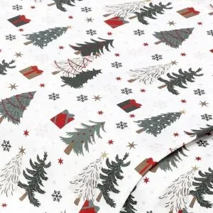 Baumwollstoff Weihnachtsbäume 