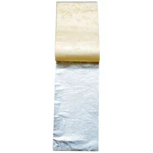 Blattmetall silber, 14 x 7 cm, 25 Blatt