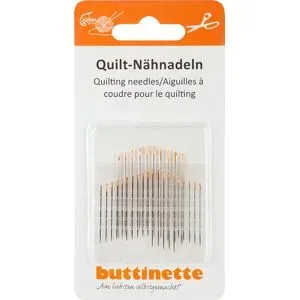 buttinette Quiltnähnadeln, Stärke: 0,53?0,71 mm, Länge: 25,5?39,0 mm, Inhalt: 30 Stück