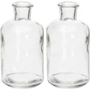 Glasvasen, 13 cm, 6,5 cm Ø, 2 Stück