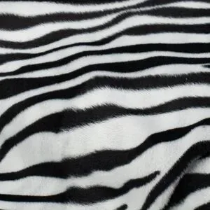 Fellimitat Zebra, schwarz/weiß