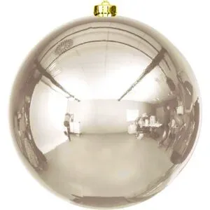 Weihnachtskugel aus Kunststoff, creme, 20 cm Ø