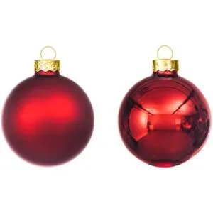 Weihnachtskugeln aus Glas, rot, 6 cm Ø, 12 Stück