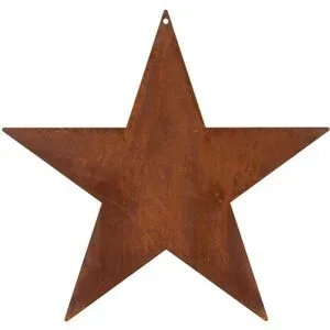 Rost-Stern aus Metall, rostbraun, 30 cm Ø