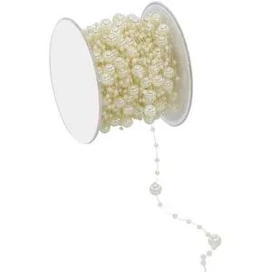 Perlenkette, creme, 2?6 mm, 15 m