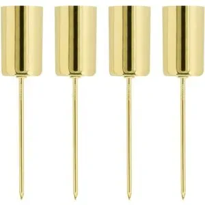 Stabkerzenhalter, gold, 2,5 cm Ø, 4 Stück