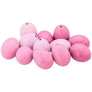 Echte Ostereier, pink, 6 cm, 12 Stück