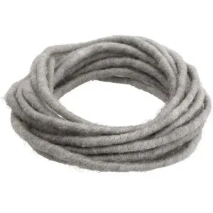 Wollkordel, grau, ca. 7 mm Ø, 5 m