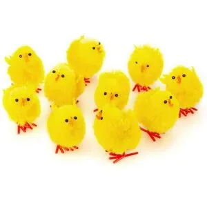 Chenille-Küken, 10 Stück