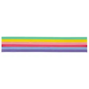 Verzierwachsstreifen, pastell, 20 cm, 18 Stück