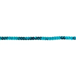 Paillettenband, türkis, Breite: 6 mm, Länge: 3 m