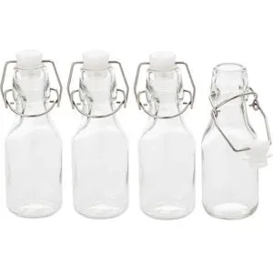 Glas-Bügelflaschen 100 ml, 4 Stück