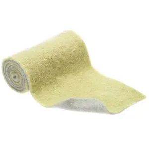 Wollband, zweifarbig, grau-gelb, 15 cm, 1 m