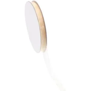 Chiffonband, creme, 10 mm, 25 m