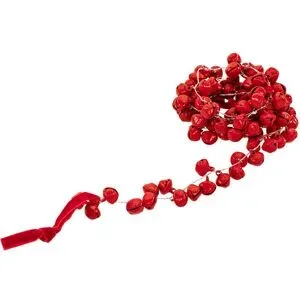 Schellen-Girlande, rot, 120 cm