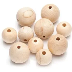 Holzkugeln, 35 + 45 mm Ø, 10 Stück