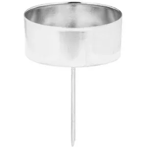 Teelichthalter, silber, 4 cm Ø, 4 Stück