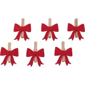 Filz-Schleifen mit Klammern, 4 cm, 6 Stück