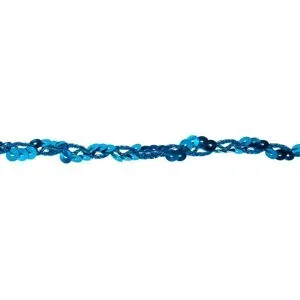 Metallic-Paillettenband, türkis, Breite: 10 mm, Länge: 3 m