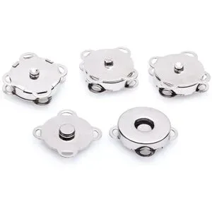 buttinette Magnet-Verschlüsse mit Ösen zum Annähen, 19 mm Ø, 4 Stück