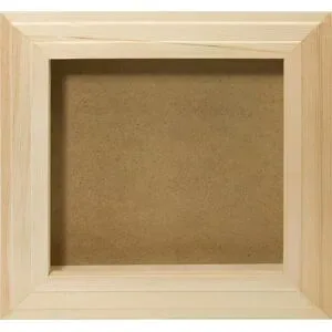 3D-Bilderrahmen aus Holz, 27 x 27 x 3,5 cm