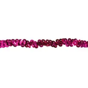 Elastik-Paillettenband, pink, Breite: 10 mm, Länge: 3 m