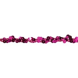 Metallic-Paillettenband, pink, Breite: 10 mm, Länge: 3 m