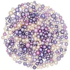 Glaswachsperlen, Lilatöne, 4?8 mm Ø, 100 g