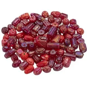 Glasperlenmix, rot, 8?22 mm, 100 g