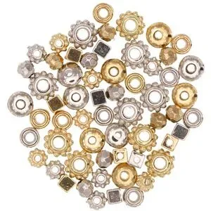 Zwischenteile, silber und gold, 60 Stück