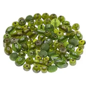 Glasperlenmix, grün, 8?22 mm, 100 g