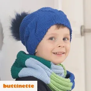 Strickanleitung ? Bommelmütze mit Zopfmuster aus Woll Butt Lisa